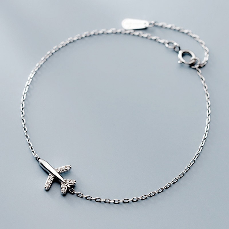 Elegant and Simple Airplane Charm Bracelet