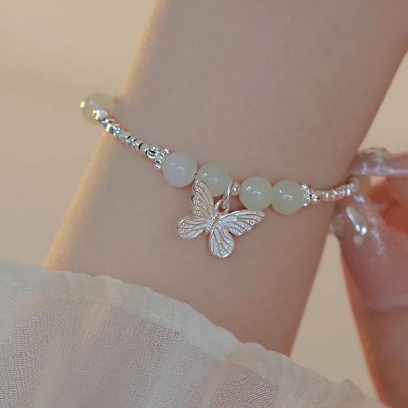 Jade Butterfly Bracelet Niche Design