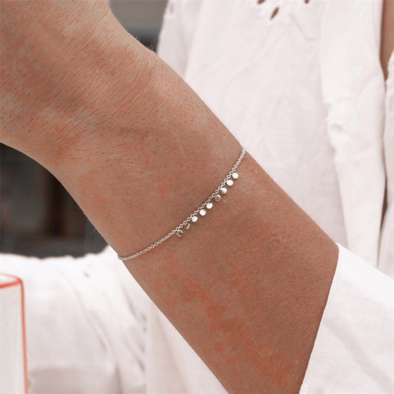 Simple Round Plate Daily Bracelet