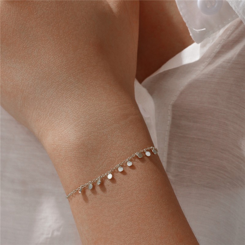 Simple Round Plate Daily Bracelet