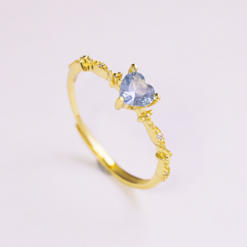 Open-End Ring with  Aquamarine 