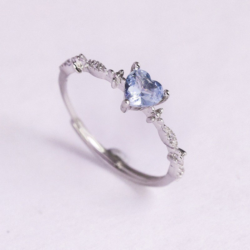 Open-End Ring with  Aquamarine 