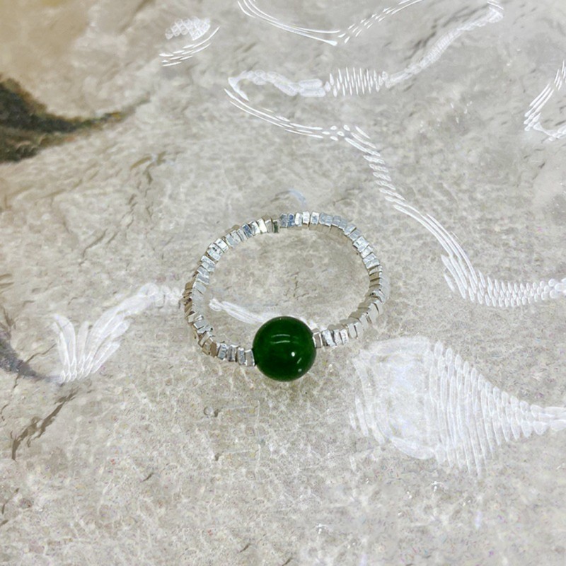 Jade Ring Elastic String Adjustable