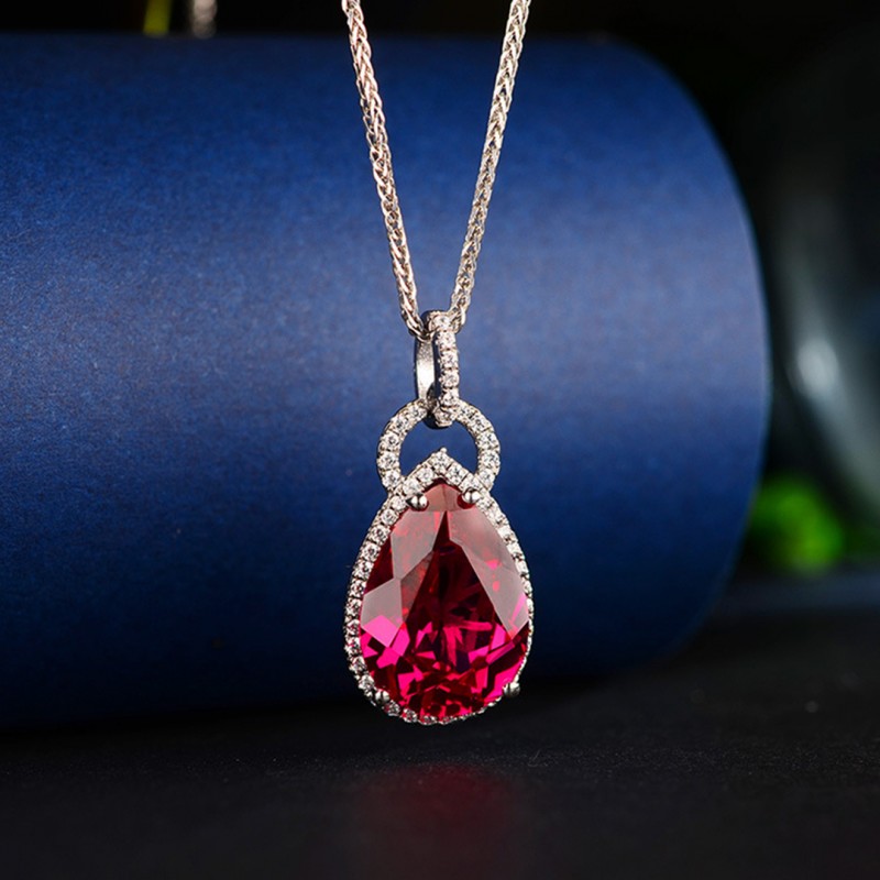 Exquisite Luxury Lightweight Ruby Pendant Necklace