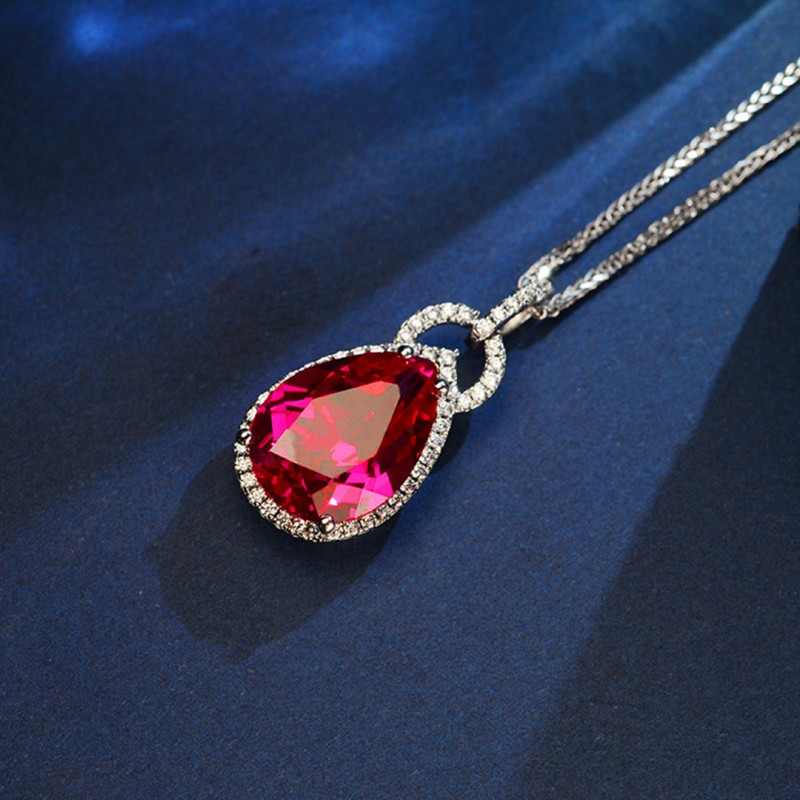 Exquisite Luxury Lightweight Ruby Pendant Necklace