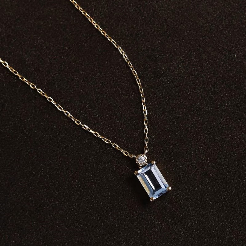 Plated 14K Gold Sapphire Necklace