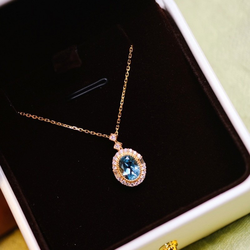 Luxury Sapphire Pendant Necklace