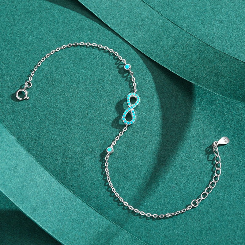 Infinity Love Symbol Bracelet with Elegant Turquoise