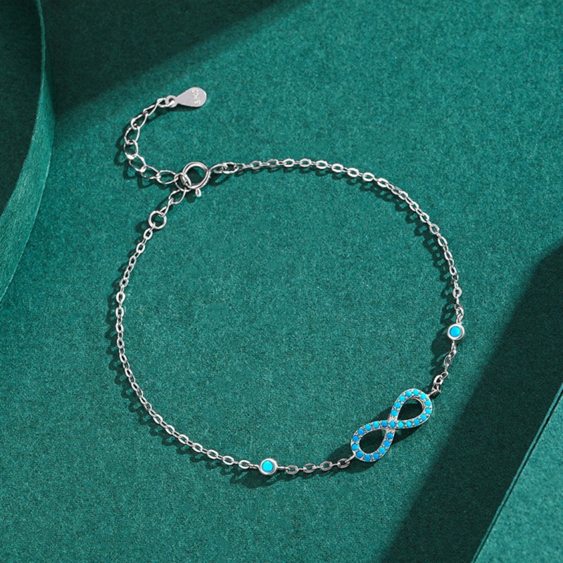 Infinity Love Symbol Bracelet with Elegant Turquoise