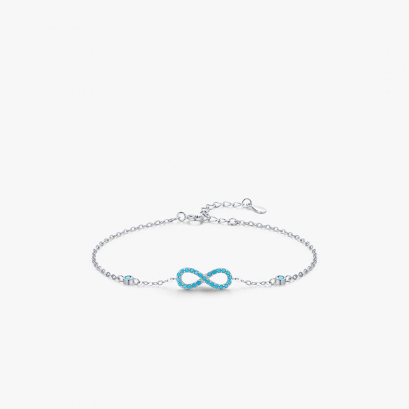 Infinity Love Symbol Bracelet with Elegant Turquoise