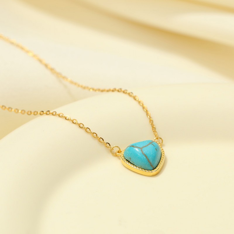 Turquoise Heart Pendant Necklace