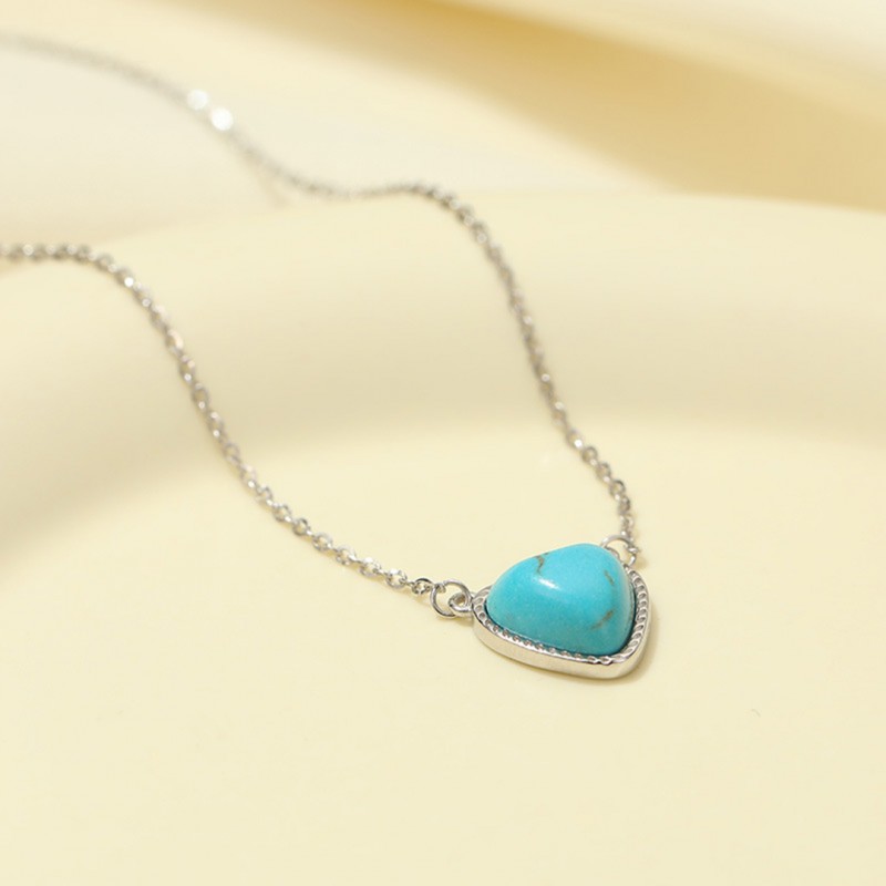 Turquoise Heart Pendant Necklace