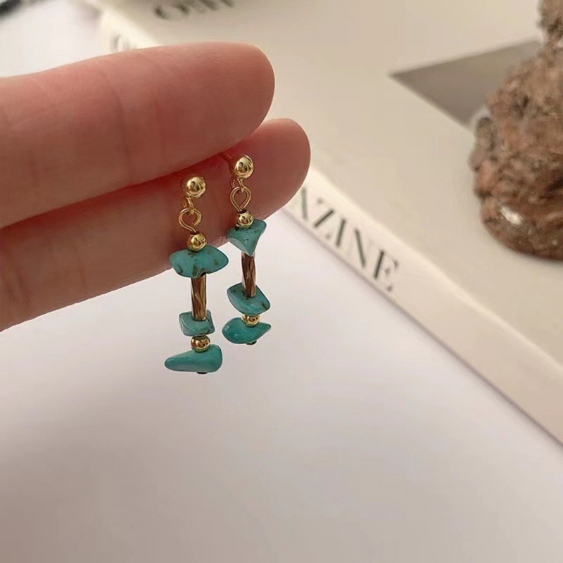 Irregular Optimized Turquoise Earrings