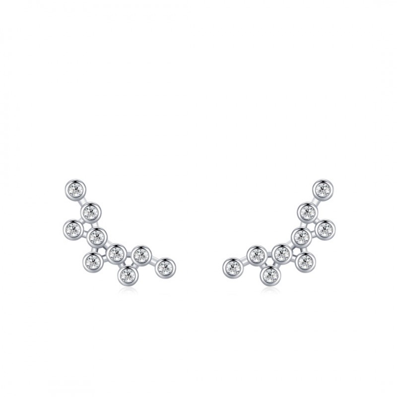 Bubble Climber Earrings Light Luxury High Fashion Set with Diamonds 