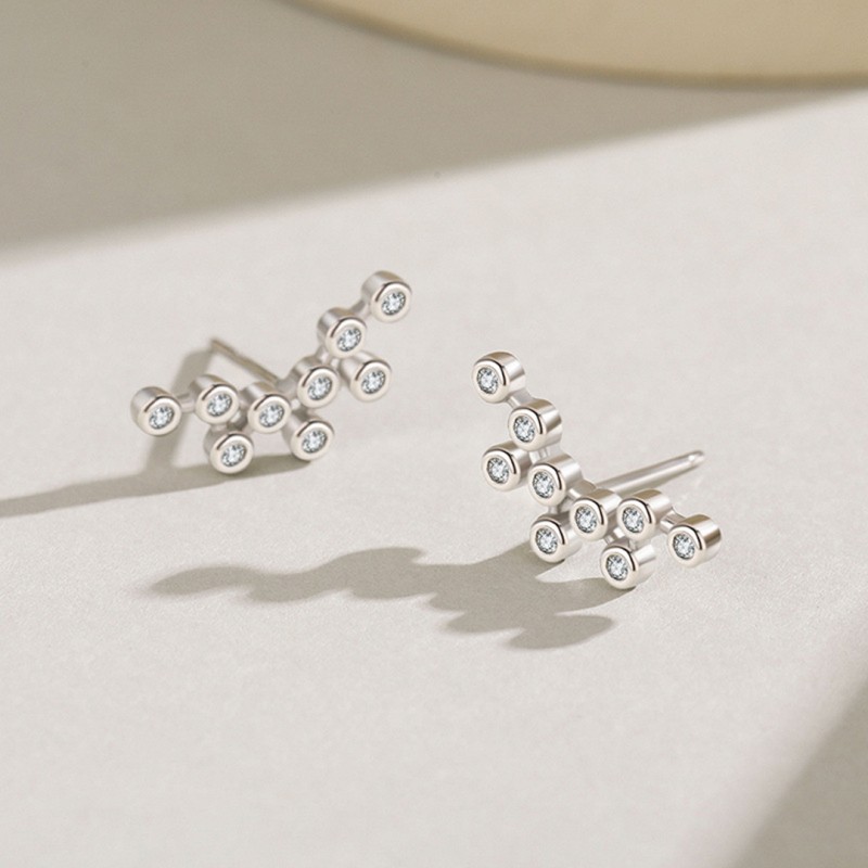 Bubble Climber Earrings Light Luxury High Fashion Set with Diamonds 