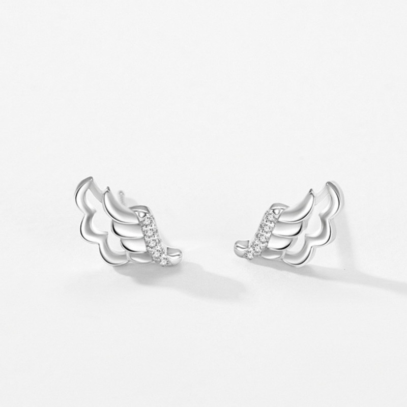 Angel Wing Set with Diamonds Fashionable Climber Earrings