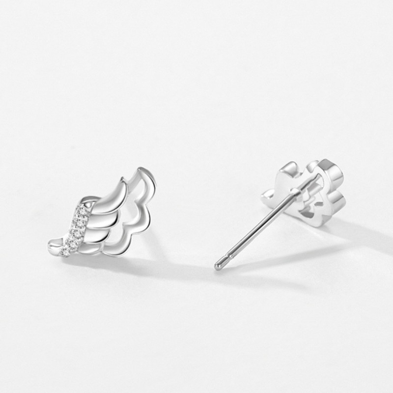 Angel Wing Set with Diamonds Fashionable Climber Earrings