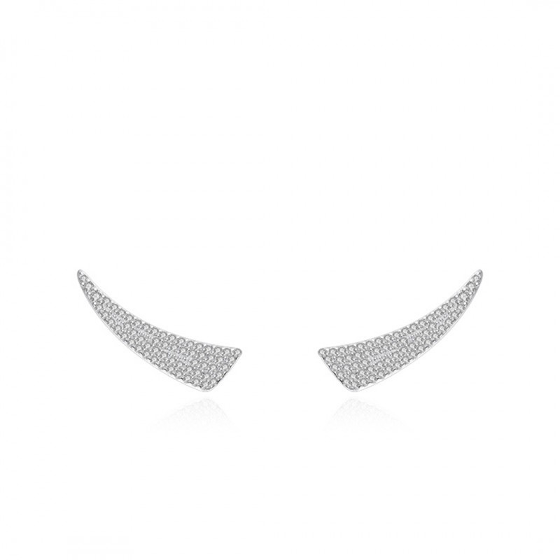 Fashion Angel Wing Full Diamond Climber Earrings