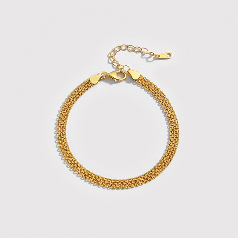 Gold Hollow Weave Bracelet - Luxurious and Elegant