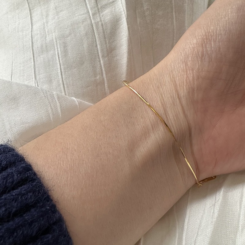 Gold Snake Bone Minimalist Chain Bracelet