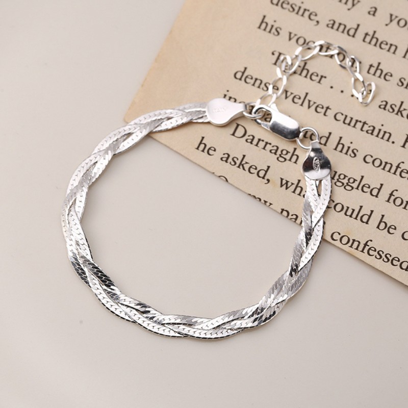 Versatile Braided Snake Bone Chain Bracelet