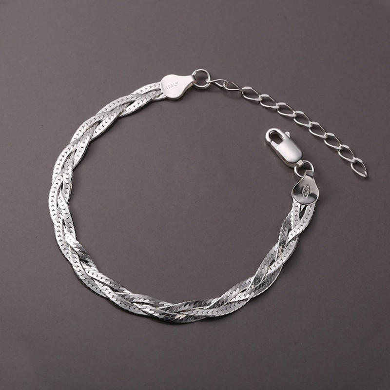 Versatile Braided Snake Bone Chain Bracelet