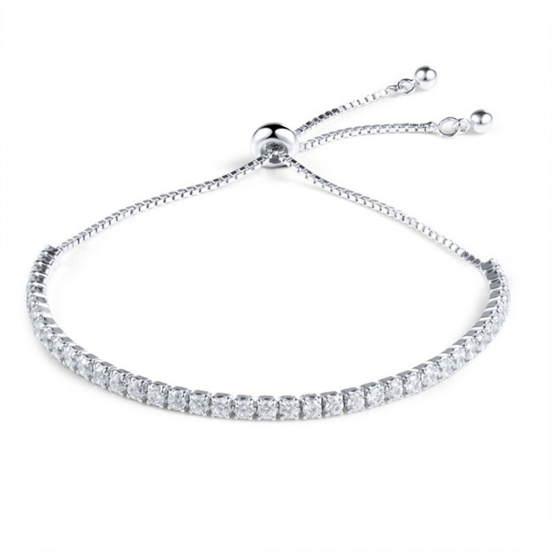 Adjustable Tennis Bracelet with Exquisite Zirconia Stones