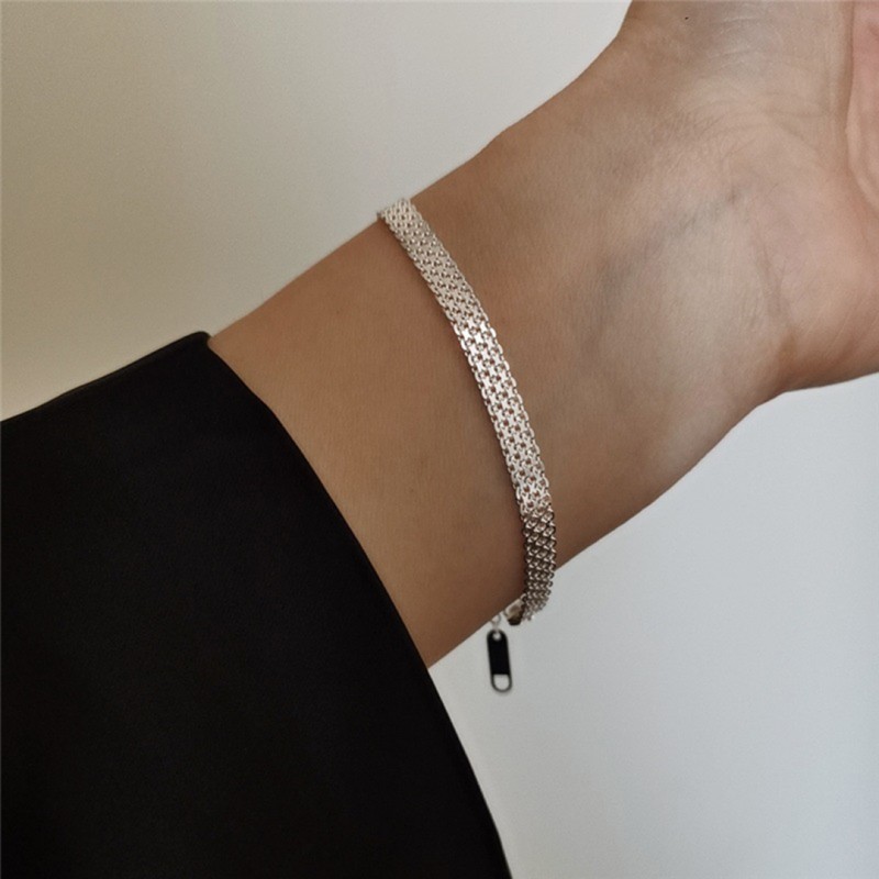 Woven Shimmering Wide Bracelet