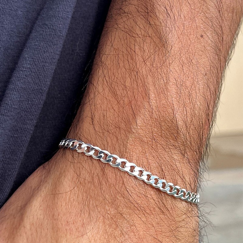 Silver Basic Cuban Bracelet