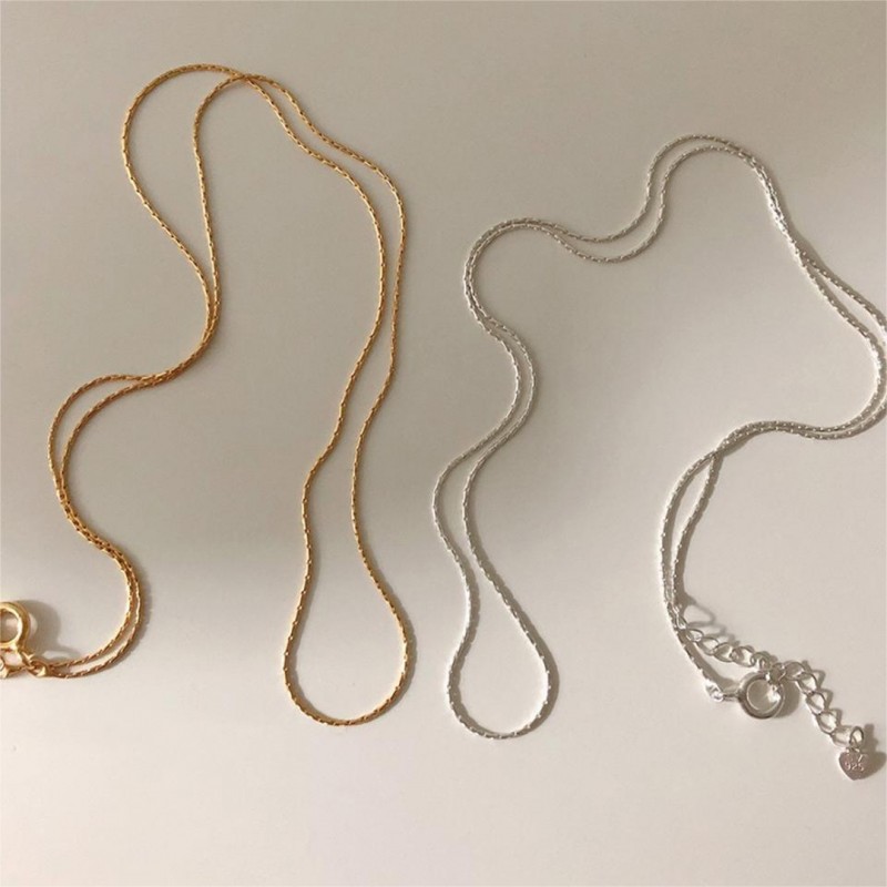 Gold-Plated Single Chain Bamboo Joint Necklace 