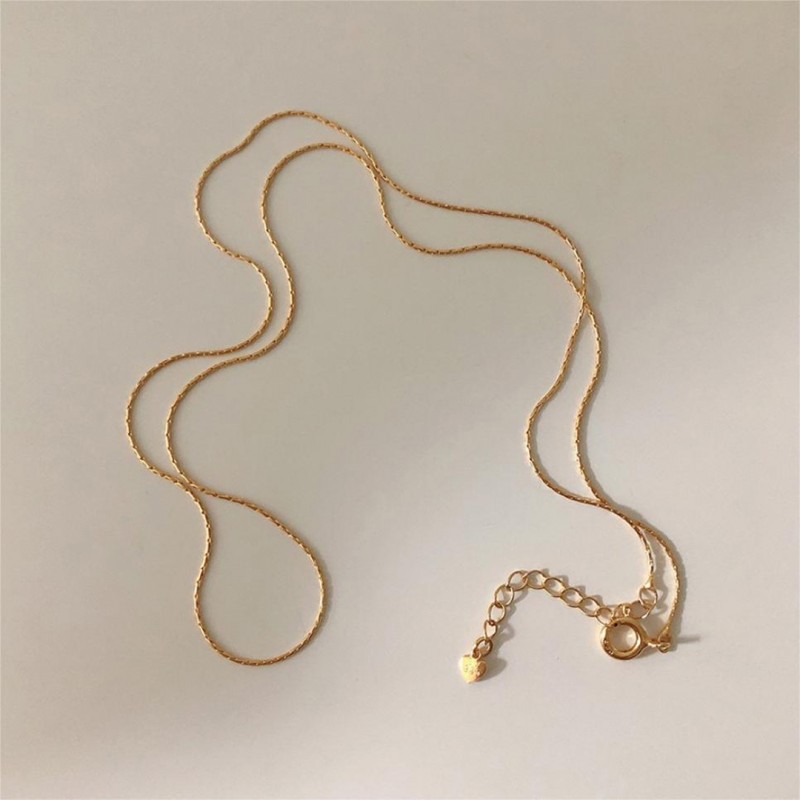 Gold-Plated Single Chain Bamboo Joint Necklace 