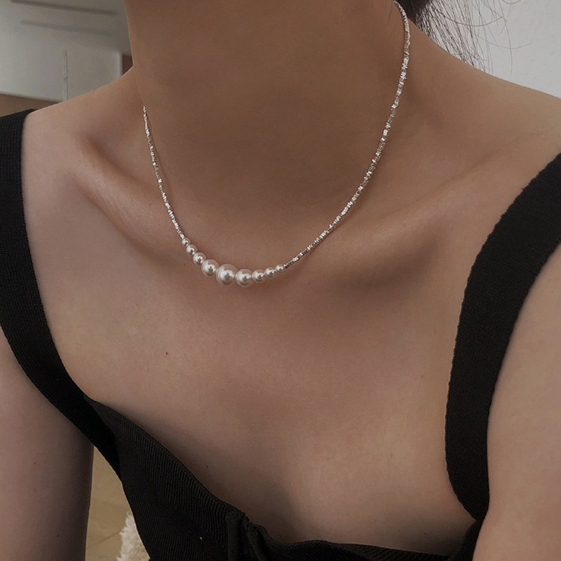 Niche Design Light Luxury Pearl Collarbone Chain 