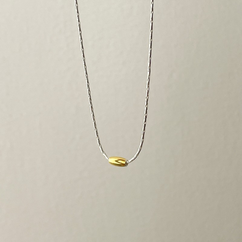 Simple Light Luxury Italian Designer Style Small Gold Bead Necklace