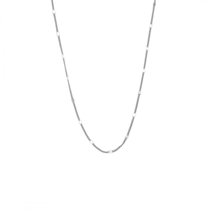 Super Sparkling Piece Necklace Plain Chain 