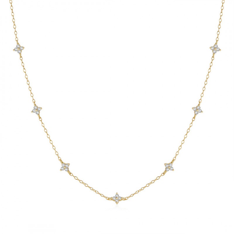 Classic Four-leaf Clover Versatile Necklace with Diamond Inlay