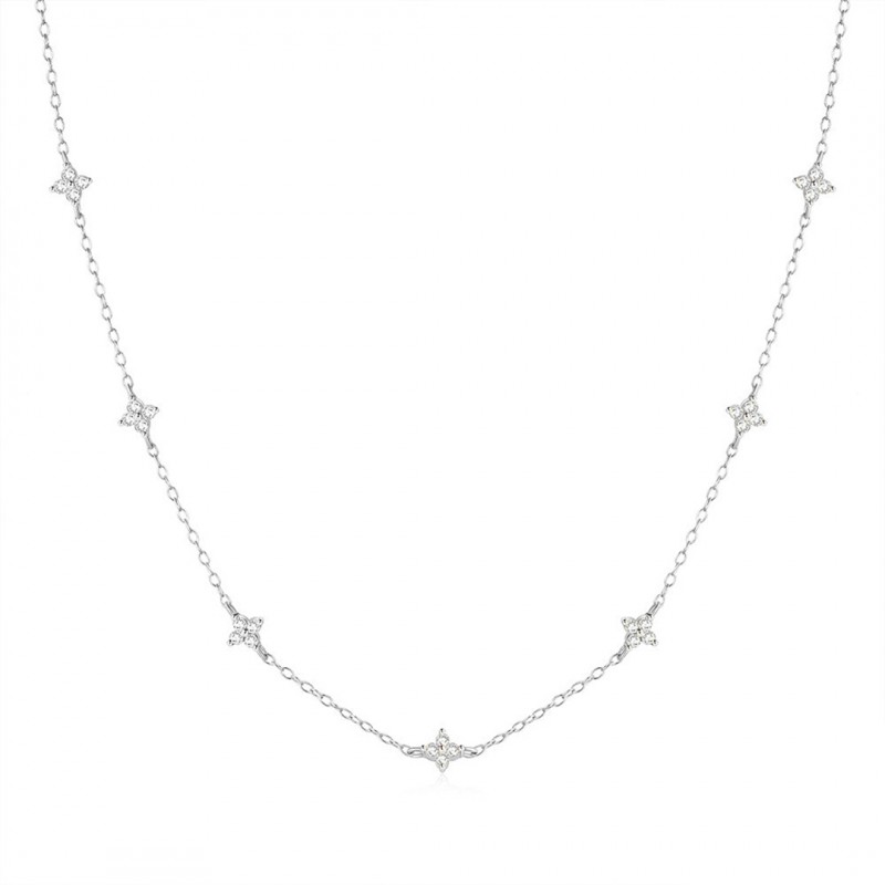 Classic Four-leaf Clover Versatile Necklace with Diamond Inlay