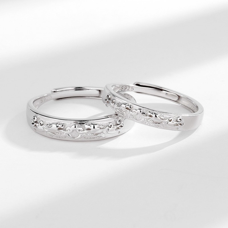 Couple Rings with Open Design, Bringing Wealth and Good Luck