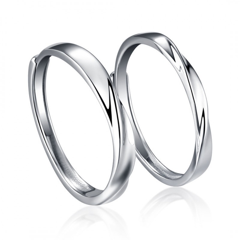 Couple Rings with Open Design, Simple Plain Band