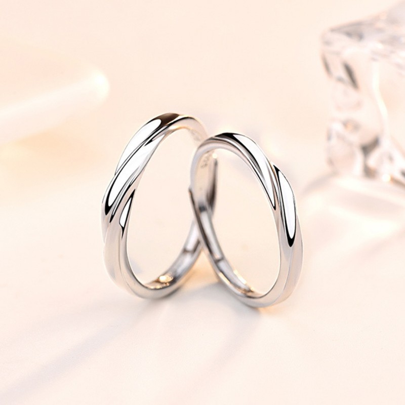 Couple Rings with Open Design, Simple Plain Band