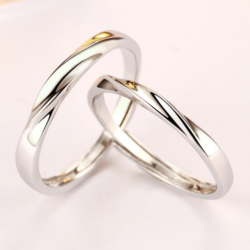 Couple Rings with Open Design, Simple Plain Band