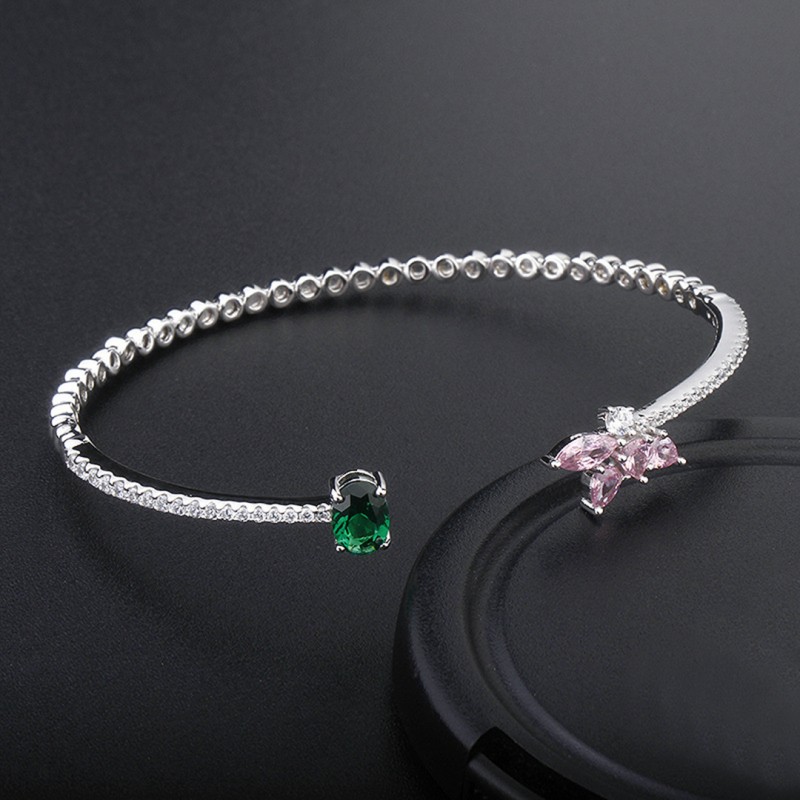 Bracelet with High-quality 18k Gold Plating Colorful Zircon