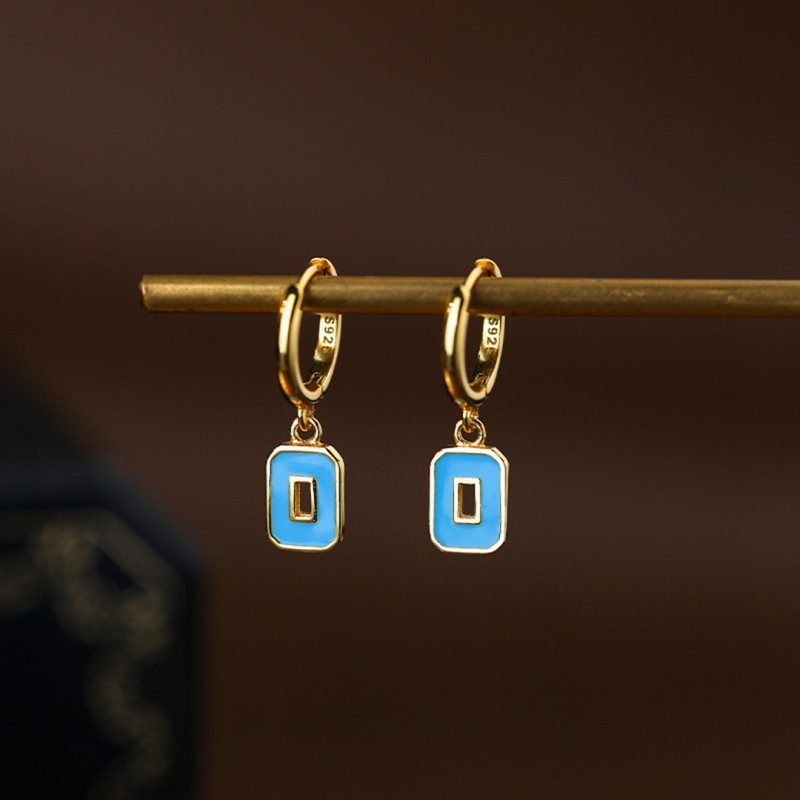 Niche Square Vintage Hollow Drop Earrings