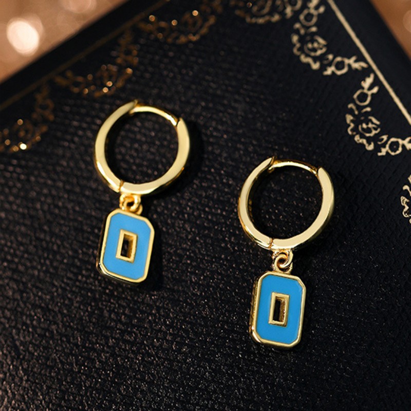 Niche Square Vintage Hollow Drop Earrings