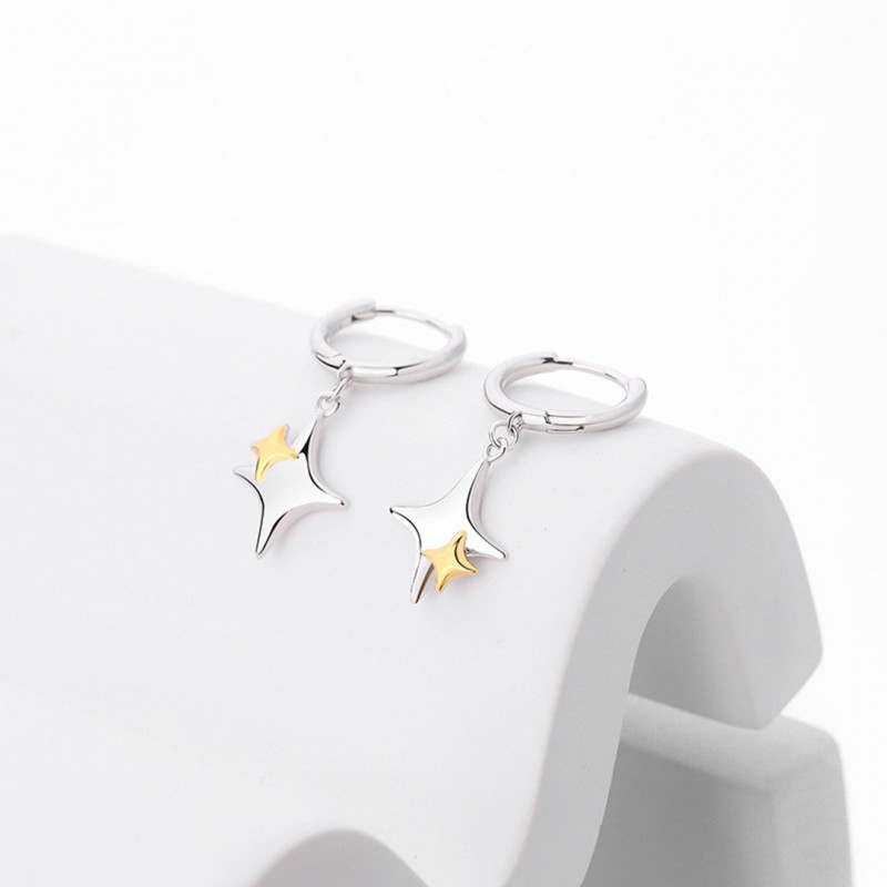 Cross Star Niche Drop Earrings