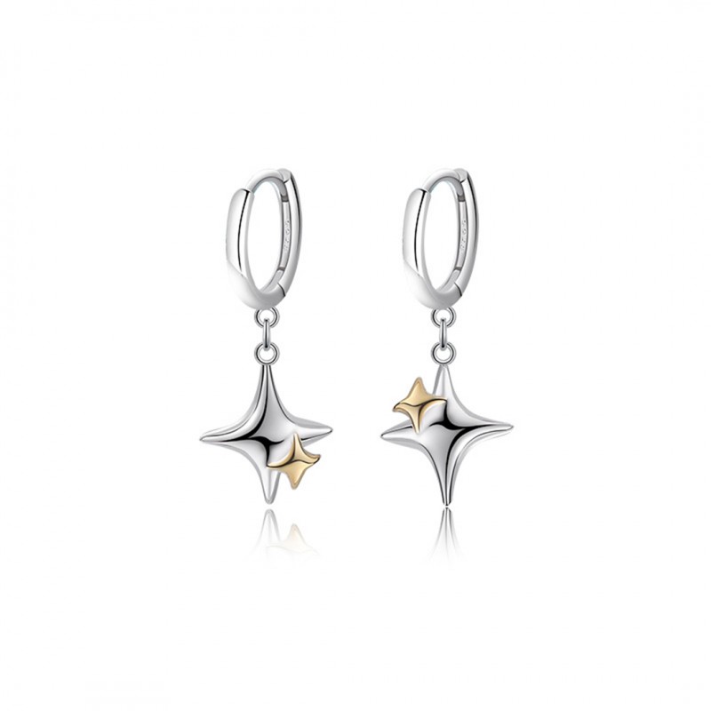 Cross Star Niche Drop Earrings