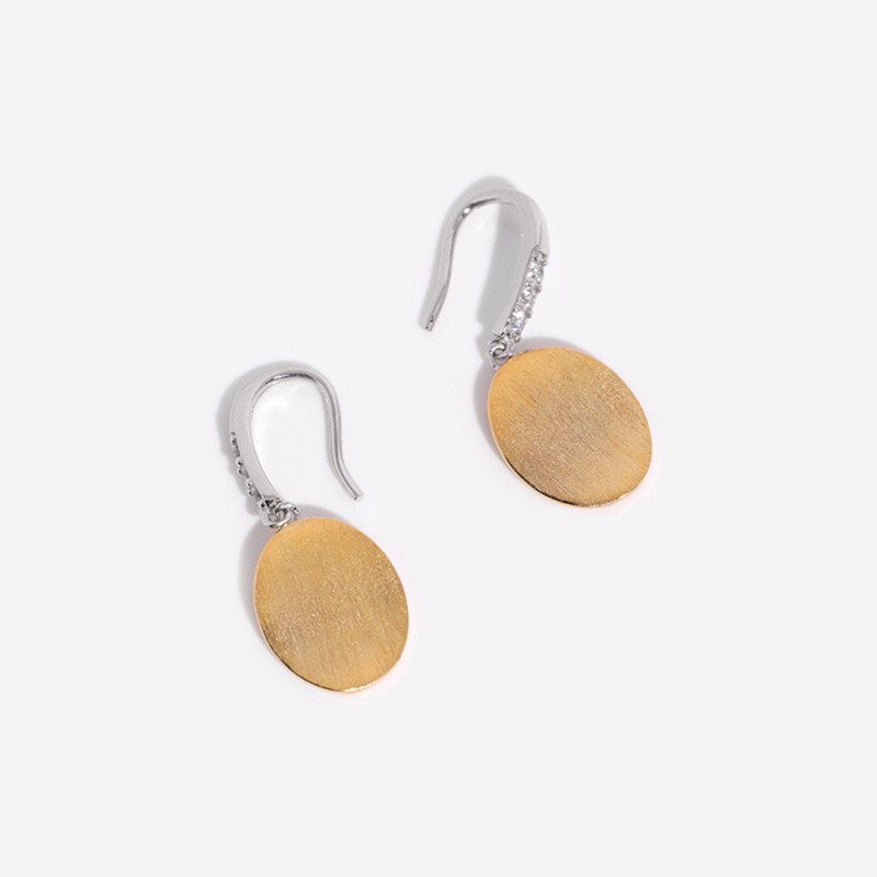 Niche Vintage Zirconia Matte Frosted Earrings