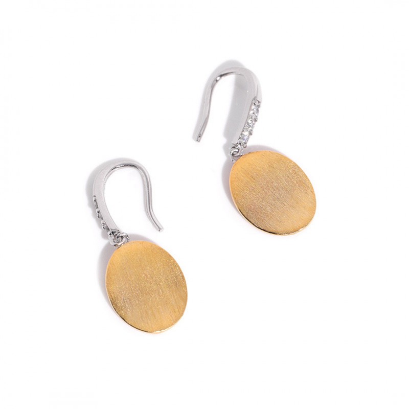 Niche Vintage Zirconia Matte Frosted Earrings