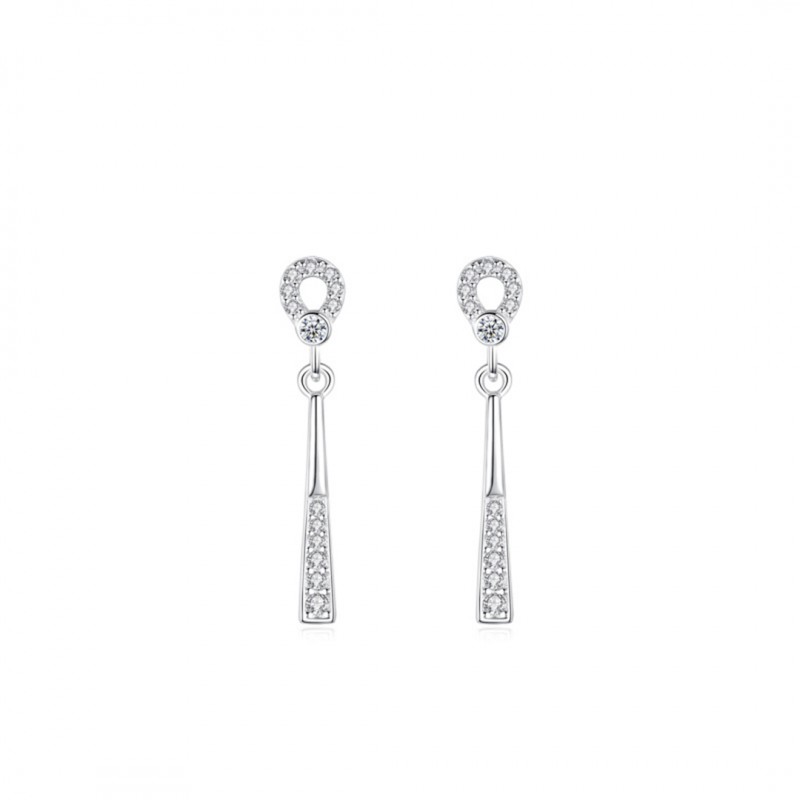 Drop Earrings Fashionable and Simple Diamond Inlaid 