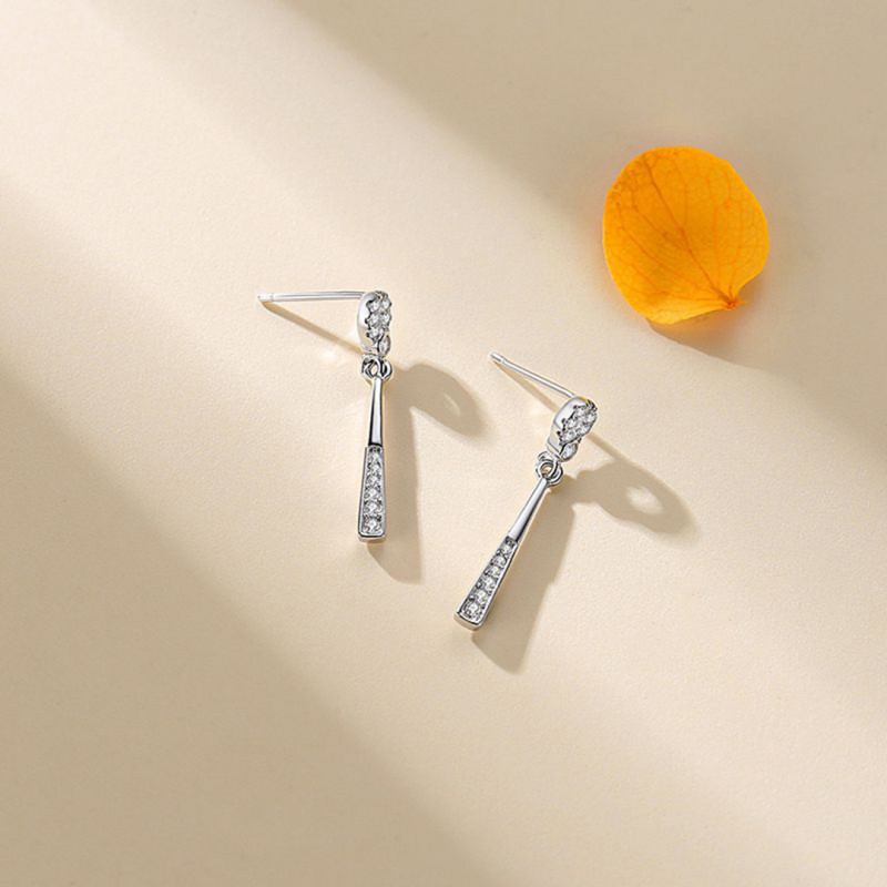 Drop Earrings Fashionable and Simple Diamond Inlaid 