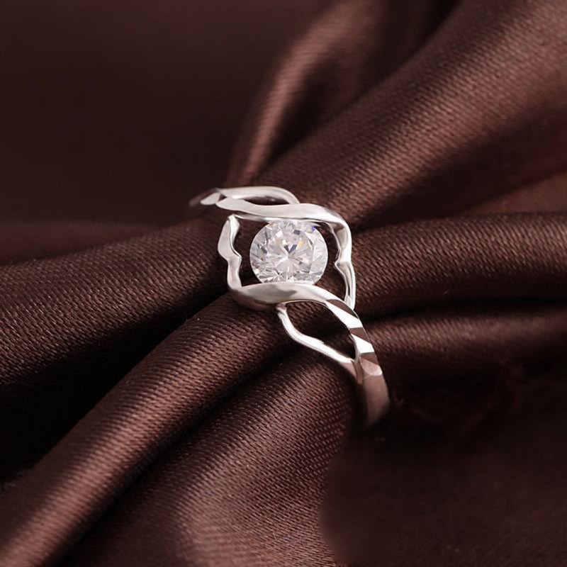 Adjustable Cubic Zirconia Engagement Ring